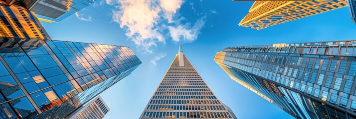 Low Angle View of Tall Skyscrapers in San Francisco During Daytime