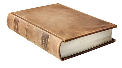 Obraz premium Simple book with clean cover, back to school, educational resource, minimalist design, study tool, png file, isolated on white