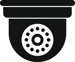 Black and white security camera providing constant monitoring for enhanced safety