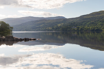 Beautiful Loch Tay in Perthshire, in the Scottish Highlands on a summers morning