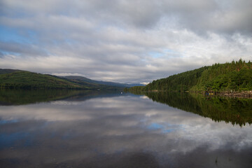 Beautiful Loch Tay in Perthshire, in the Scottish Highlands on a summers morning