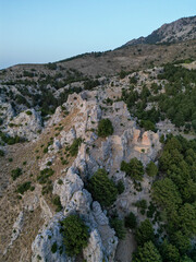 Aerial view of  Palaio Pyli Castle, Kos island, Greece. 