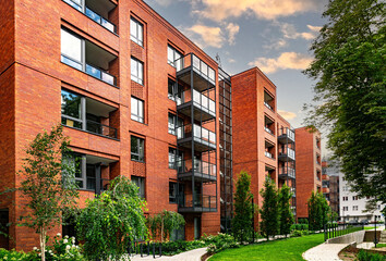 New houses construction in Europe. Residential house development	