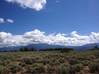 clouds over the mountains
