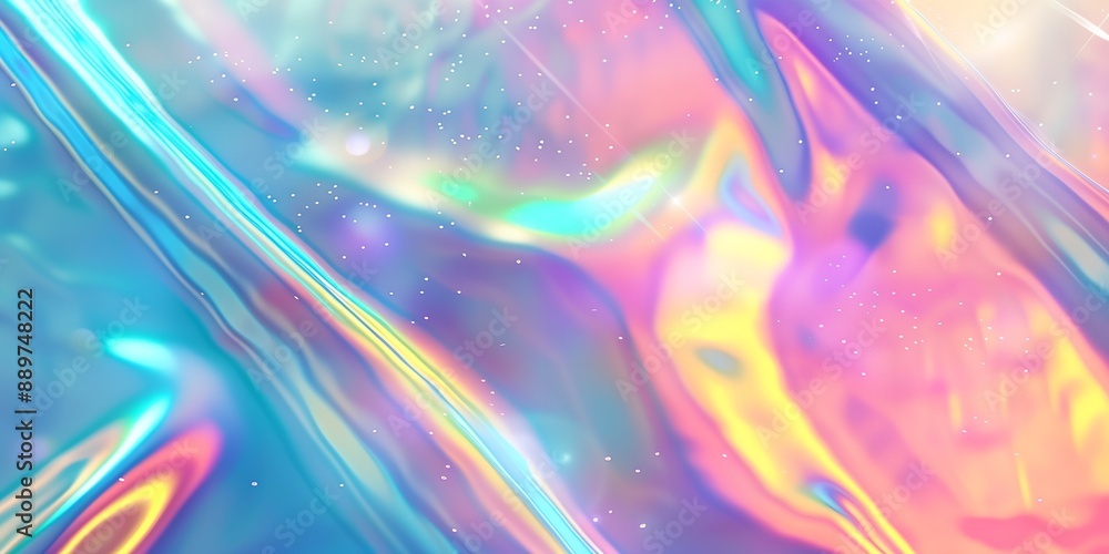 Poster a colorful, iridescent background with a rainbow effect. the background is made up of a series of bl