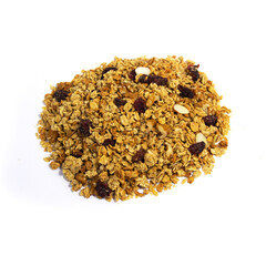 Cranberry Granola on a White Background