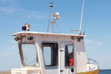 Fishing boat on the shore of the Baltic Sea