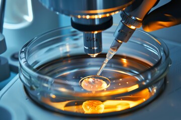 Advanced Genetic Engineering: Gene Editing Tool Injects Human Embryo in High-Tech Lab Setting
