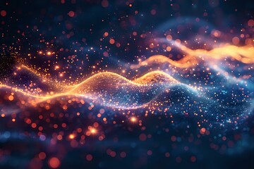 Abstract digital art of colorful wave patterns, suitable for themes related to technology, energy, and creativity.