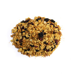Berry Granola on White Background