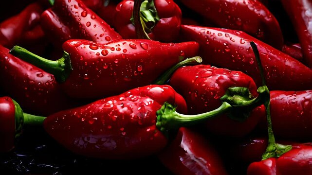 Delicious red hot chili pepper pattern