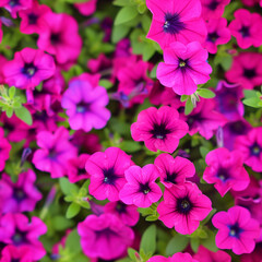 Seamless photo pattern of pink flowers