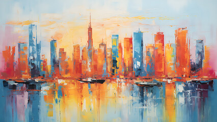 Skyline Salsa - Fauvism, Painting, Art, Colorful Background, Paint Wallpaper
