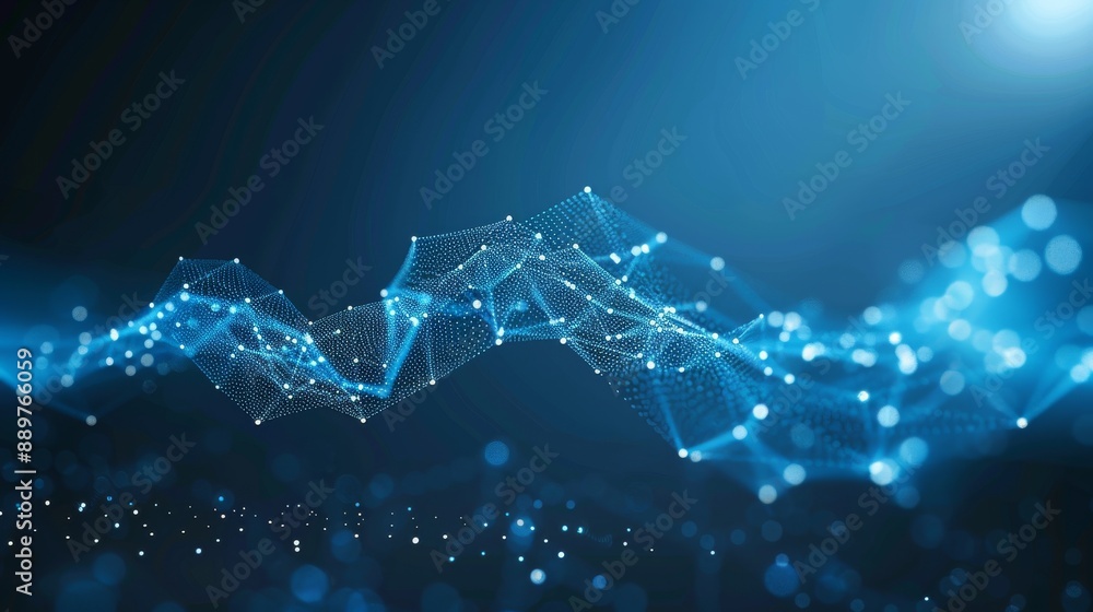 Poster a network connection structure. a scientific background. a big data background. a 3d rendering.