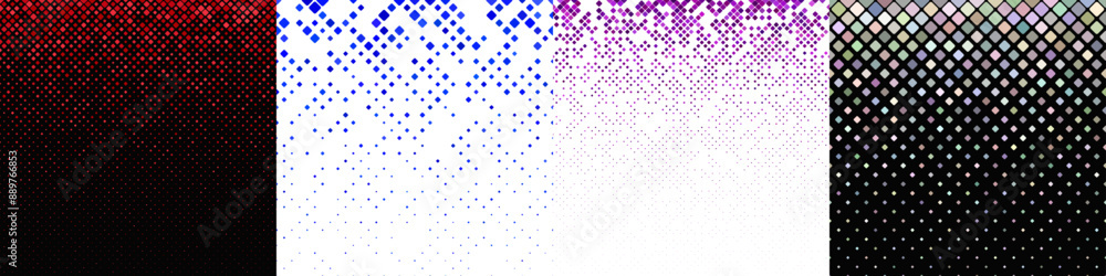 Poster abstract diagonal square pattern collection