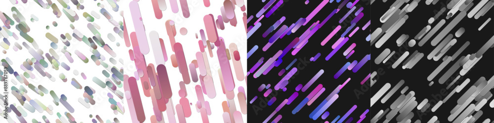 Poster seamless gradient stripe background set