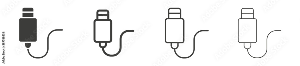 Poster usb type c vector icon