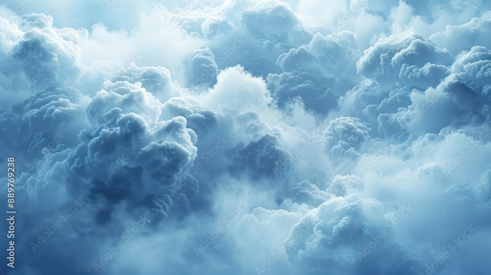 Poster the sky is filled with clouds, creating a moody and mysterious atmosphere. the clouds are white and 