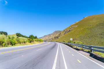 Beautiful road and clear blue sky