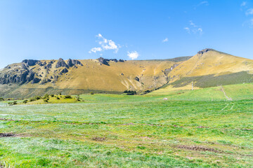 Obraz premium Hills and yellow mountains, hills of the Andes