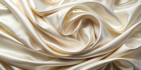 Obraz premium Elegant ivory silk cloth with a smooth and luxurious texture pattern, silk, fabric, luxury, elegant, texture, pattern, ivory