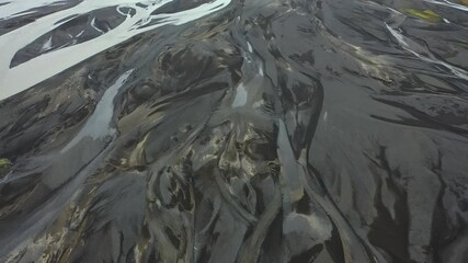Braided rivers near Seljalandsfoss in Iceland - Powered by Adobe