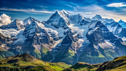 Snow-capped peaks of the Swiss Alps, mountains, Switzerland, Swiss Alps, snowy, winter, scenic, landscape, nature