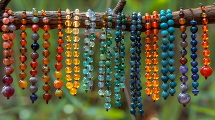 Collection of crystals mineral stone beads yoga bracelet