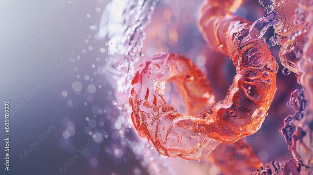 Poster high resolution 3d rendered image of human embryo at morula stage - cellular complexity in scientifi