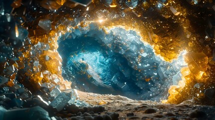 Ice crystals inside the Raufarholshellir cave