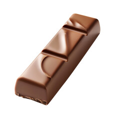 Close-up of a delicious milk chocolate bar with smooth texture and rich flavor, perfect for dessert, snack, or confectionery use.