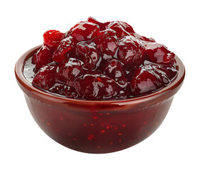Cranberry sauce isolated on transparent background