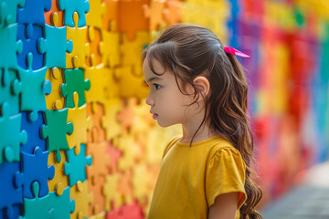 Fototapeta premium little_girl_on hopscotch