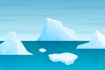 iceberg view north pole glacier golbal warming background