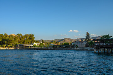 beautiful nature of Cyprus near the sea in the open air