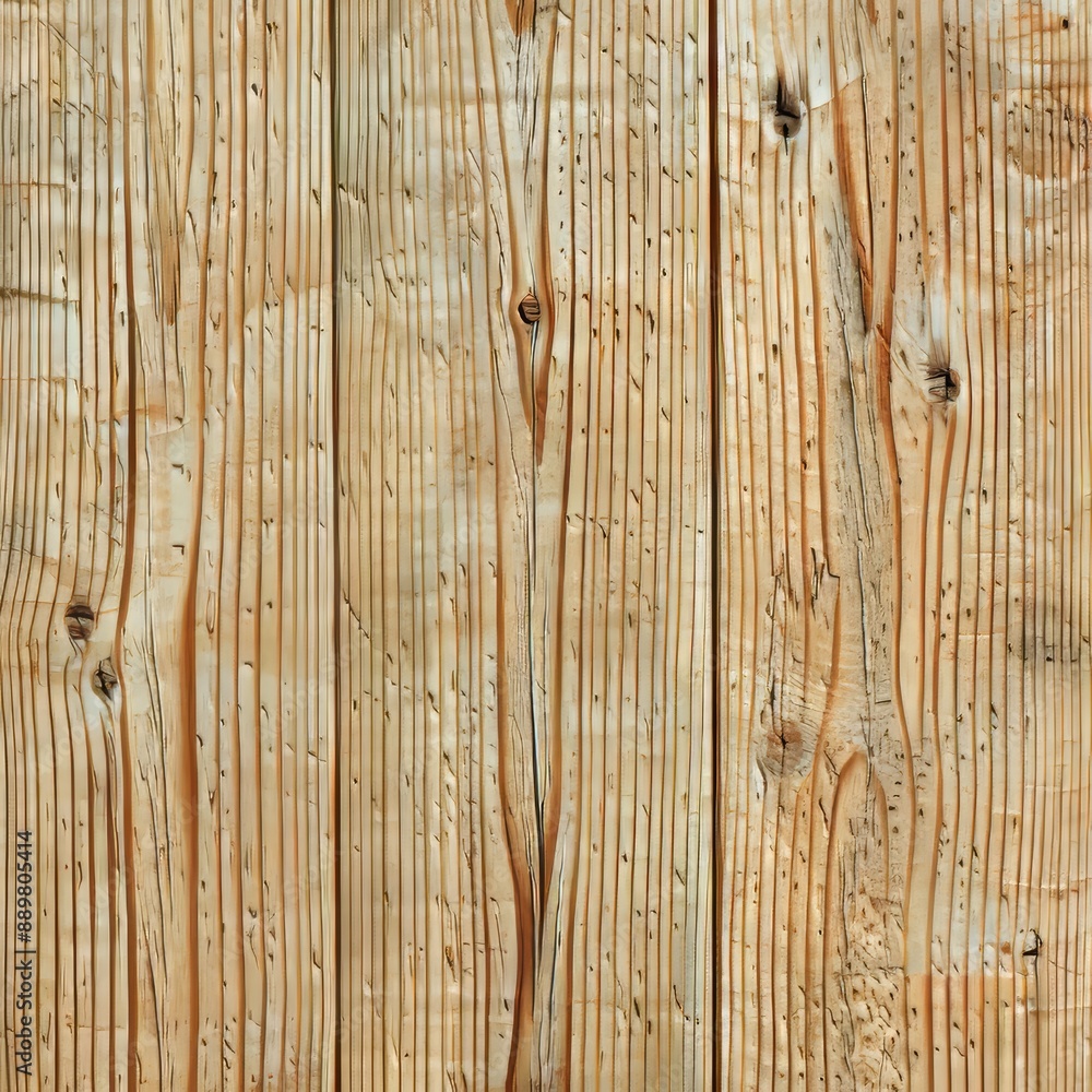 Poster this image shows a rustic wooden fence texture with natural wood grain and knots in a warm brown ton