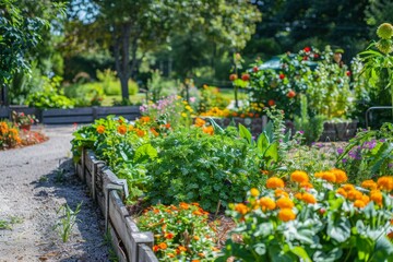 Obraz premium Flower Garden Path