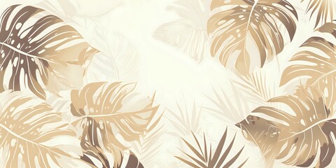 Monochrome tropical leaf pattern on a light background, ideal for design and decoration projects. Perfect for themes of nature, art, and elegance.