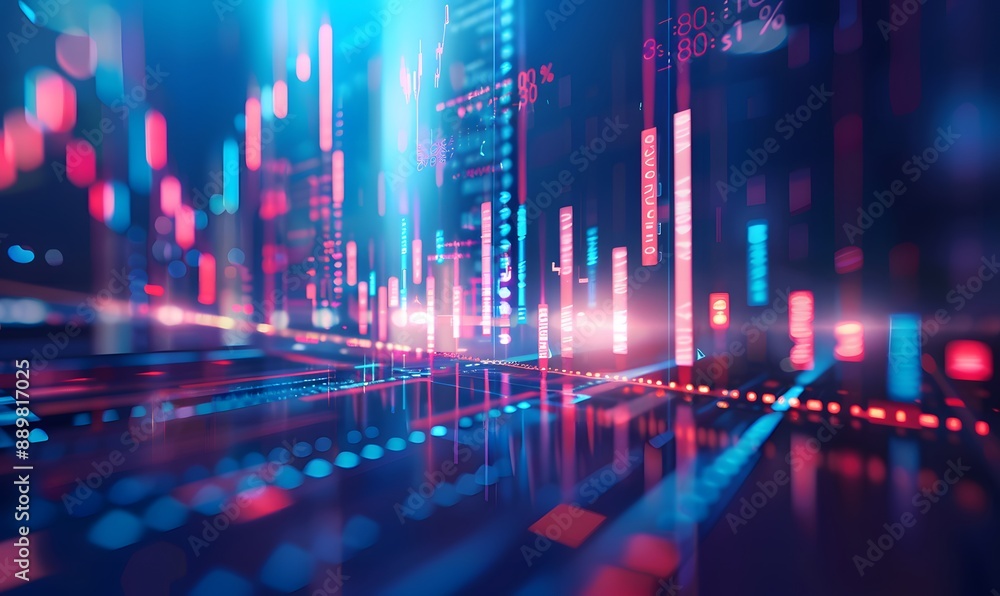 Aufkleber abstract digital data visualization