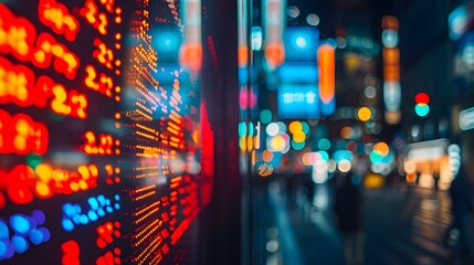 Obraz premium Stock exchange market chart on LED screen