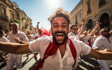 Obraz premium Historic observance: people celebrate malta independence day, marking a pivotal moment in the nation's history with joyous festivities, cultural events, and expressions of national identity