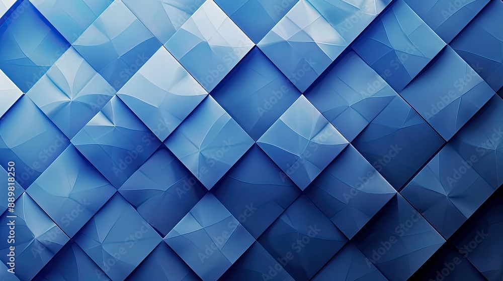 Poster blue gradient with geometric square patterns, perfect for posters and design projects