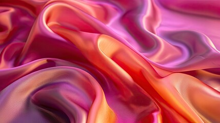 Obraz premium Bright, luxurious silk fabric with a smooth texture, ideal for creative design purposes