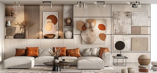 Interior design inspiration board.