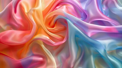 Fototapeta premium Colorful silk fabric with a soft texture, ideal for creative design and textile inspiration