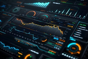 Obraz premium Data Visualization: Charts, Graphs, and Numbers