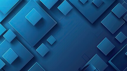 Fototapeta premium Gradient blue background with geometric squares, perfect for posters and calendar covers