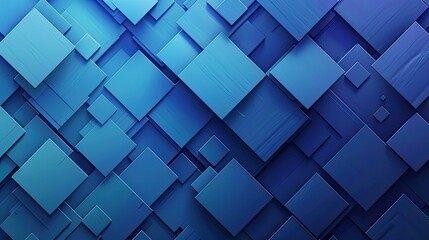 Fototapeta premium Gradient blue background with geometric squares, perfect for posters and calendar covers