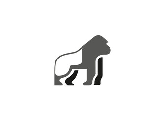 vector gorilla logo silhouette icon symbol illustration