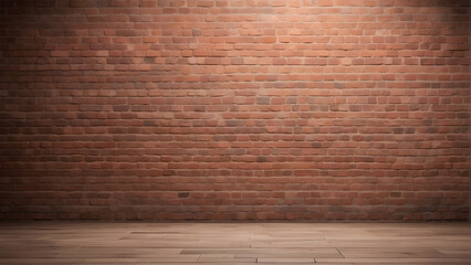 Empty red brick wall background